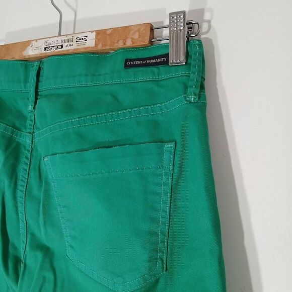 Citizen of humanity womens size 30 Dani crop straight jeans emerald green pants - Picture 3 of 8